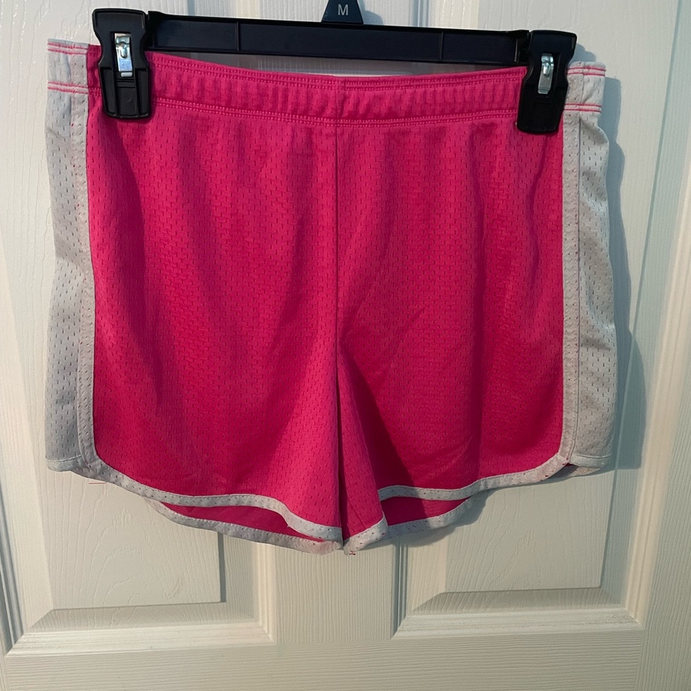 Girl’s Pink and White Athletic Shorts